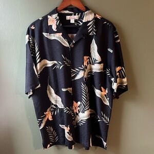 Tommy Bahama - L - 100% Silk Hawiiaan Short Sleeve Button Down Vintage Like New